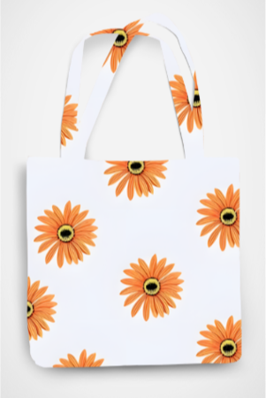 Orange Daisy Tote Bag