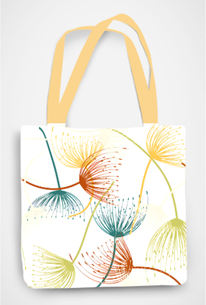 Colorful Dandelions Nibble Tote Bag