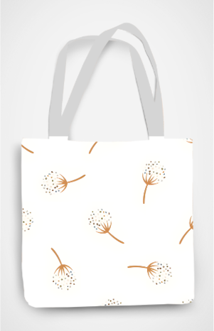 Brown Stalk Dandelion Tote Bag